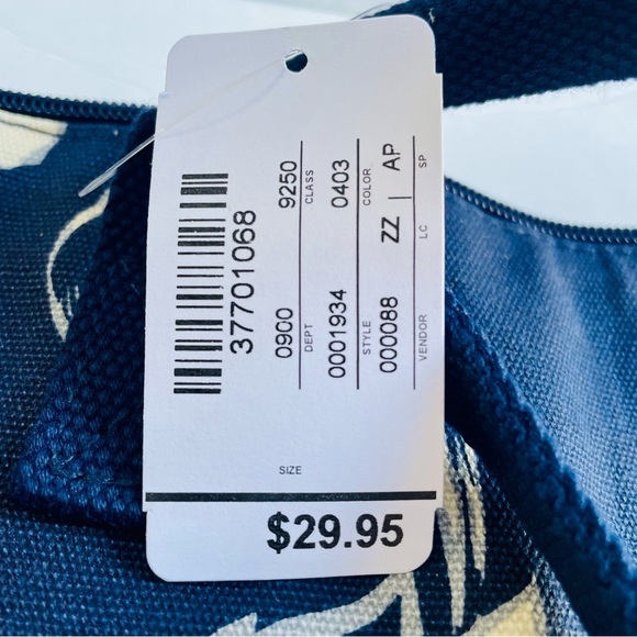 Christopher and Banks Blue Tropical Tote Bag NWT - Picture 8 of 8